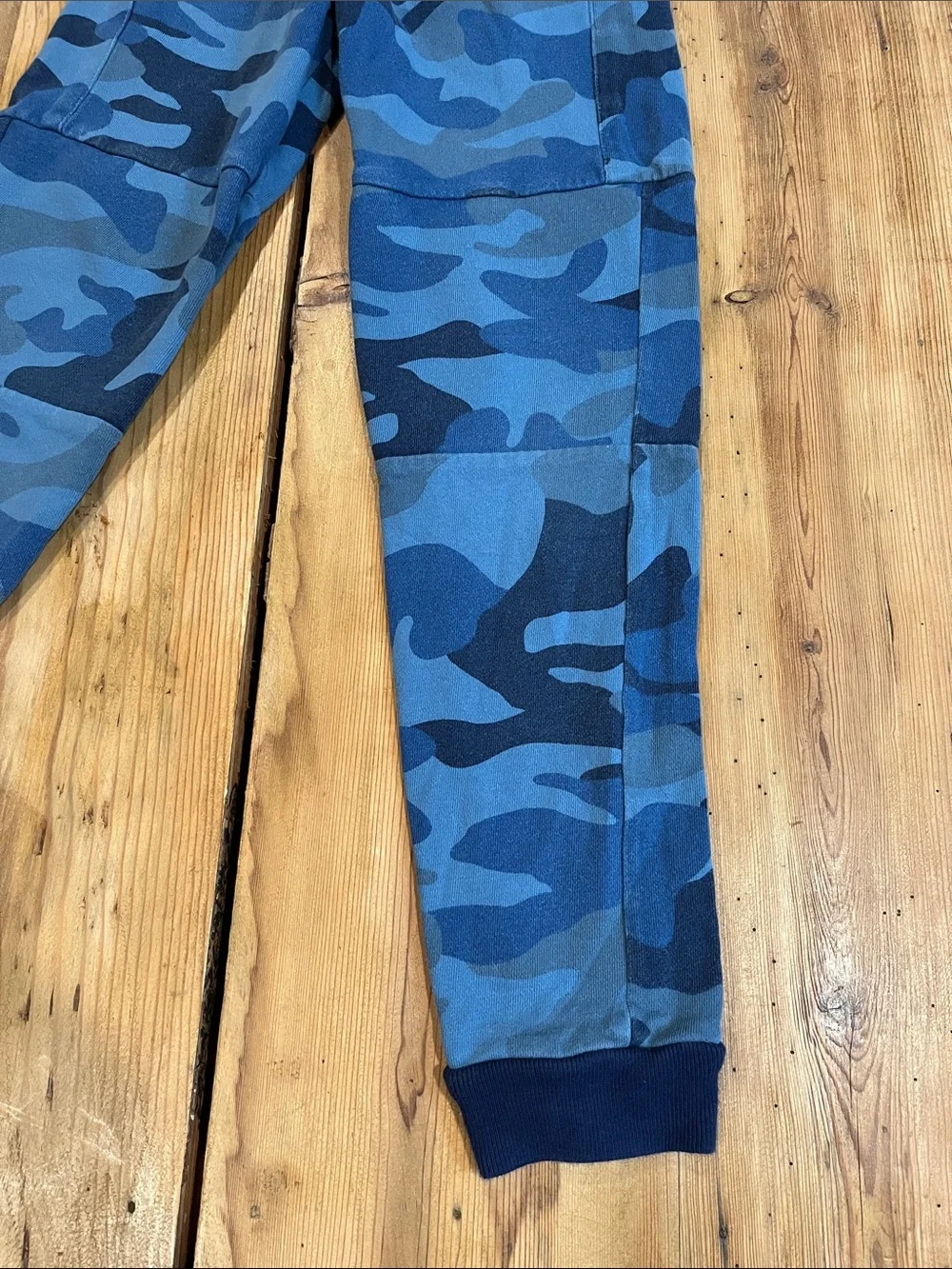 MINI BODEN 12 Blue Camouflage Jogger Pants Drawstring